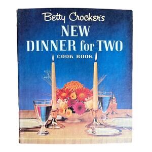 1964 Vintage Betty Crocker's New Dinner For Two Cookbook Golden Press First Ed